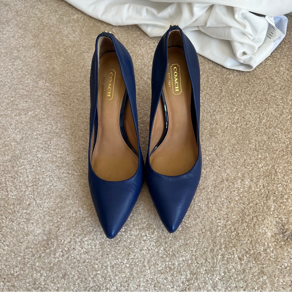 Coach pointed toes leather heels